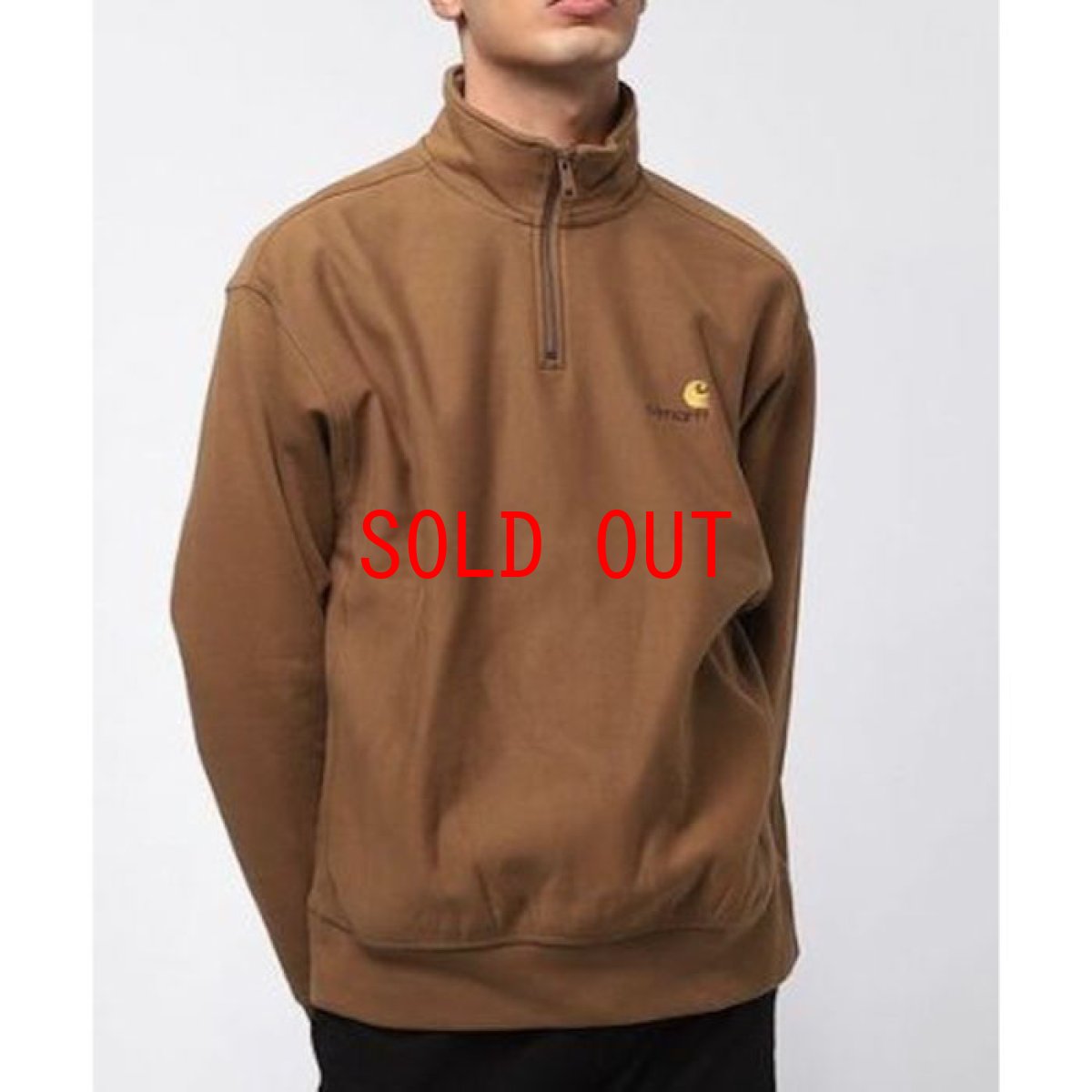 画像1: Half Zip Sweat Shirts Hamilton Brown ハーフジップ プルオーバー スウェット フーディー スエット (1)