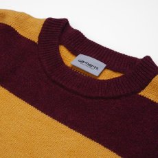 画像3: Alvin Sweater Stripe Knit Wear Border Maroon Wine Red Yellow ニット ボーダー セーター (3)