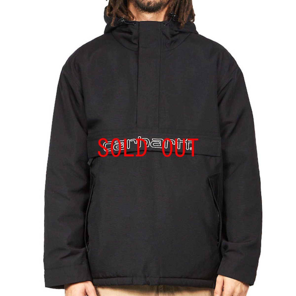 画像2: Visner Pullover Nylon Jacket Black プルオーバー ナイロン フリース ライナー ジャケット (2)