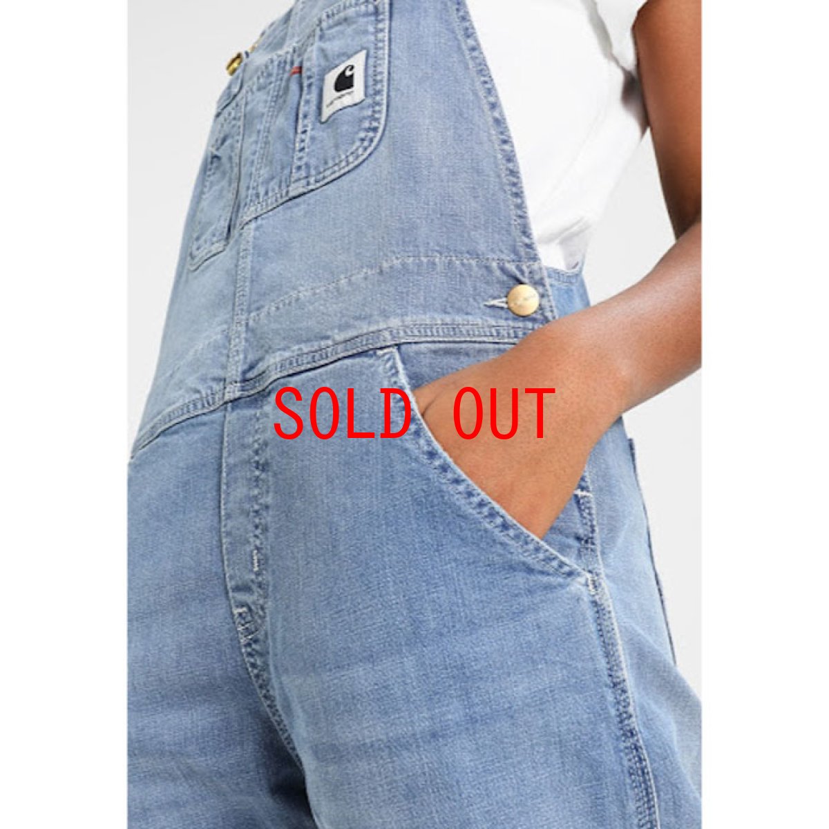 画像3: Bib Overall Blue Light Stone Washed  レディース オーバーオール Womens  (3)