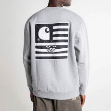 画像1: Incognito Sweat Flag Shirts Grey スウェット クルーネック ネイビー ブルー フラッグ Crew Neck Navy プルオーバー スウェット スエット (1)