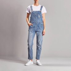 画像1: Bib Overall Blue Light Stone Washed  レディース オーバーオール Womens  (1)