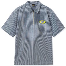 画像1: Work S/S Shirts Hickory Stripe Dark Navy 半袖 ワーク シャツ  (1)