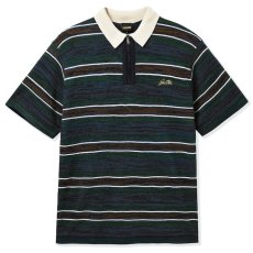 画像2: Schmidt Zip Polo S/S Shirt ボーダー ジップ ポロ シャツ  (2)