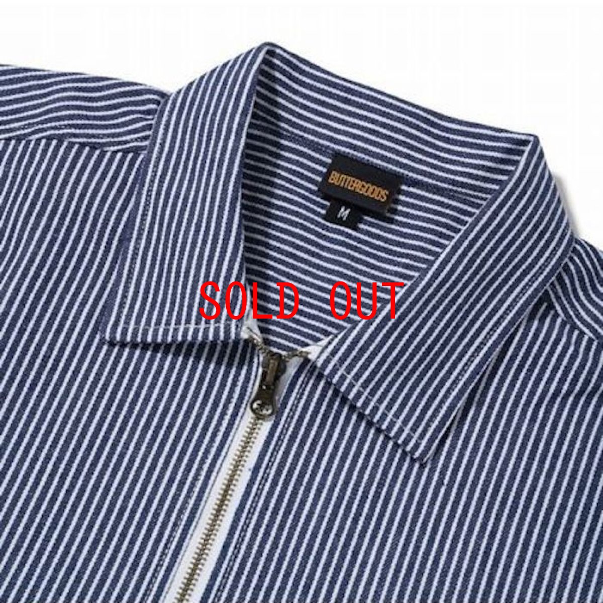 画像2: Work S/S Shirts Hickory Stripe Dark Navy 半袖 ワーク シャツ  (2)
