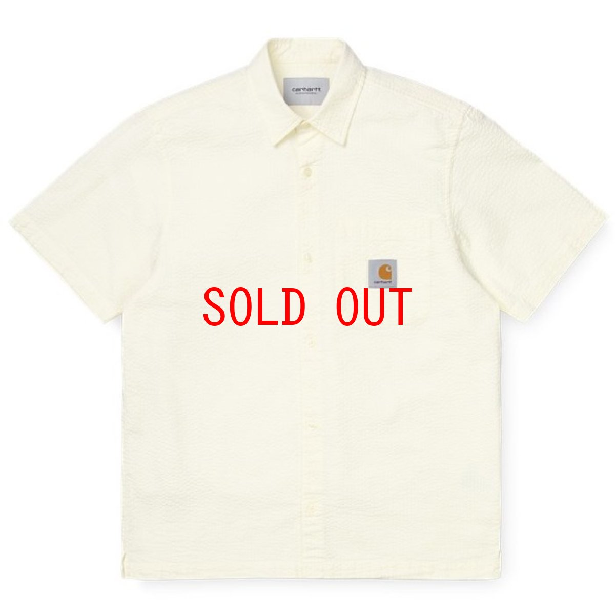 画像1: Southfield S/S Shirt Wax White Natural シアサッカー 半袖 シャツ 4.1oz (1)