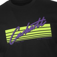 画像4: Carhartt WIP (カーハート ワークインプログレス) S/S Horizon Script Tee Black 半袖 Tシャツ (4)