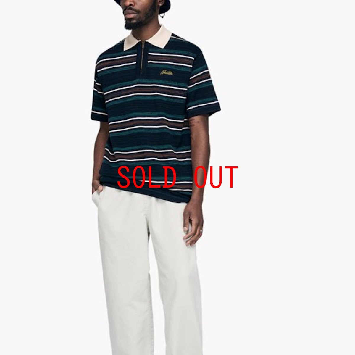 画像8: Schmidt Zip Polo S/S Shirt ボーダー ジップ ポロ シャツ  (8)