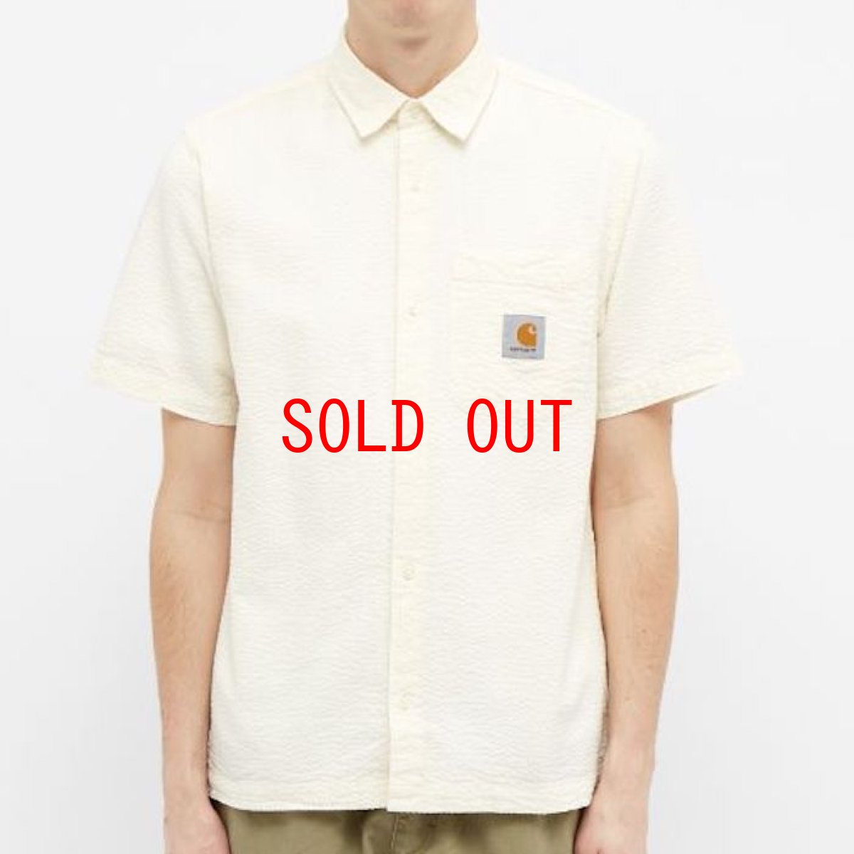 画像2: Southfield S/S Shirt Wax White Natural シアサッカー 半袖 シャツ 4.1oz (2)