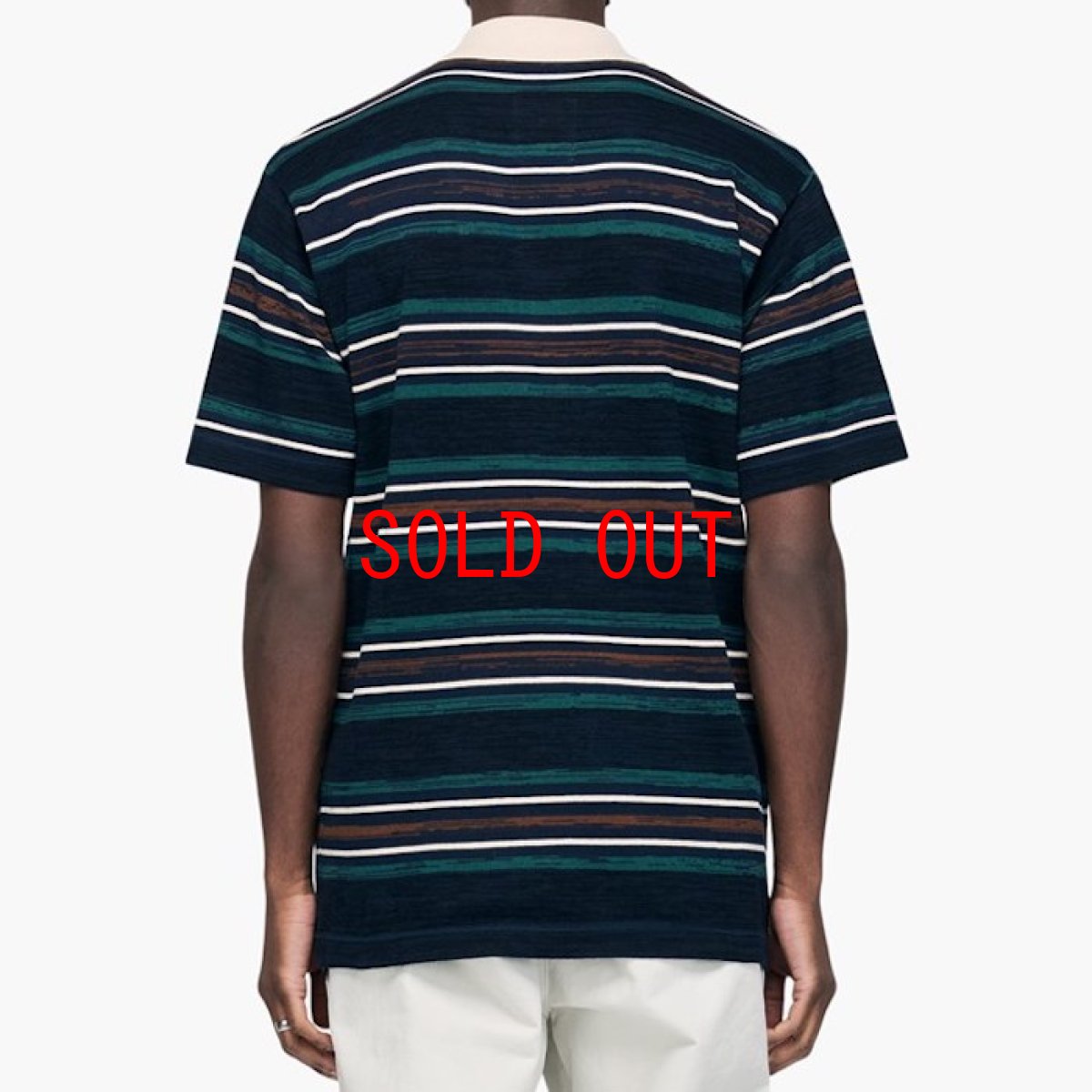 画像7: Schmidt Zip Polo S/S Shirt ボーダー ジップ ポロ シャツ  (7)