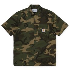 画像2: Southfield S/S Shirt Camo Laurel Woodland シアサッカー 半袖 シャツ 4.1oz (2)