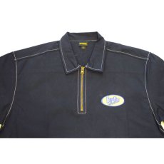 画像2: Work S/S Shirts Dark Navy Hickory Stripe 半袖 ワーク シャツ  (2)
