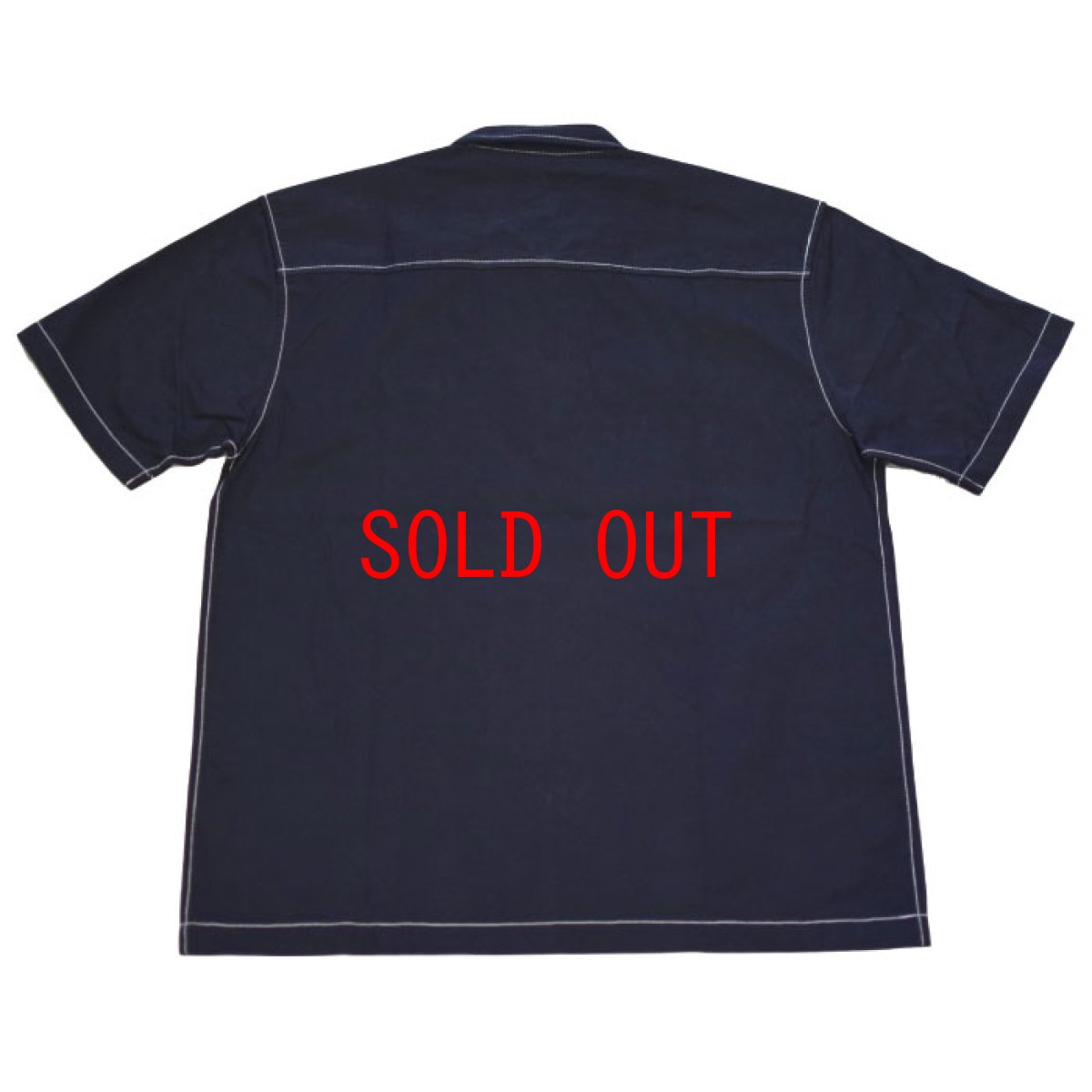 画像3: Work S/S Shirts Dark Navy Hickory Stripe 半袖 ワーク シャツ  (3)