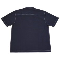 画像3: Work S/S Shirts Dark Navy Hickory Stripe 半袖 ワーク シャツ  (3)