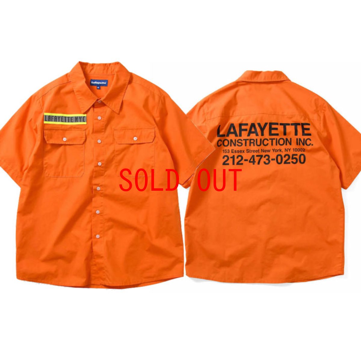 画像1: High Vis Box Logo S/S Work Shirt 半袖 シャツ Orange オレンジ (1)