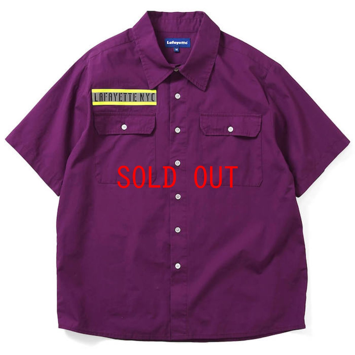 画像2: High Vis Box Logo S/S Work Shirt 半袖 シャツ Purple パープル (2)