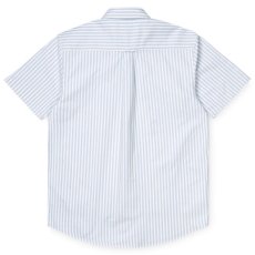 画像3: Simon S/S Shirt Stripe 半袖 ストライプ シャツ  (3)