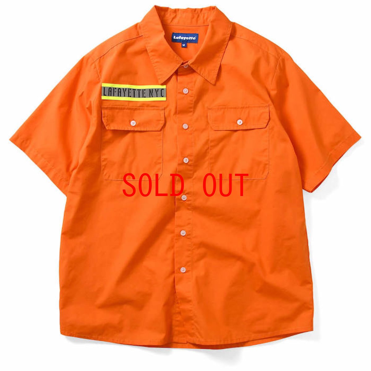 画像2: High Vis Box Logo S/S Work Shirt 半袖 シャツ Orange オレンジ (2)
