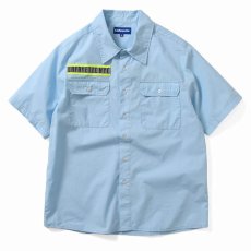 画像2: High Vis Box Logo S/S Work Shirt 半袖 シャツ Light Blue ライトブルー (2)