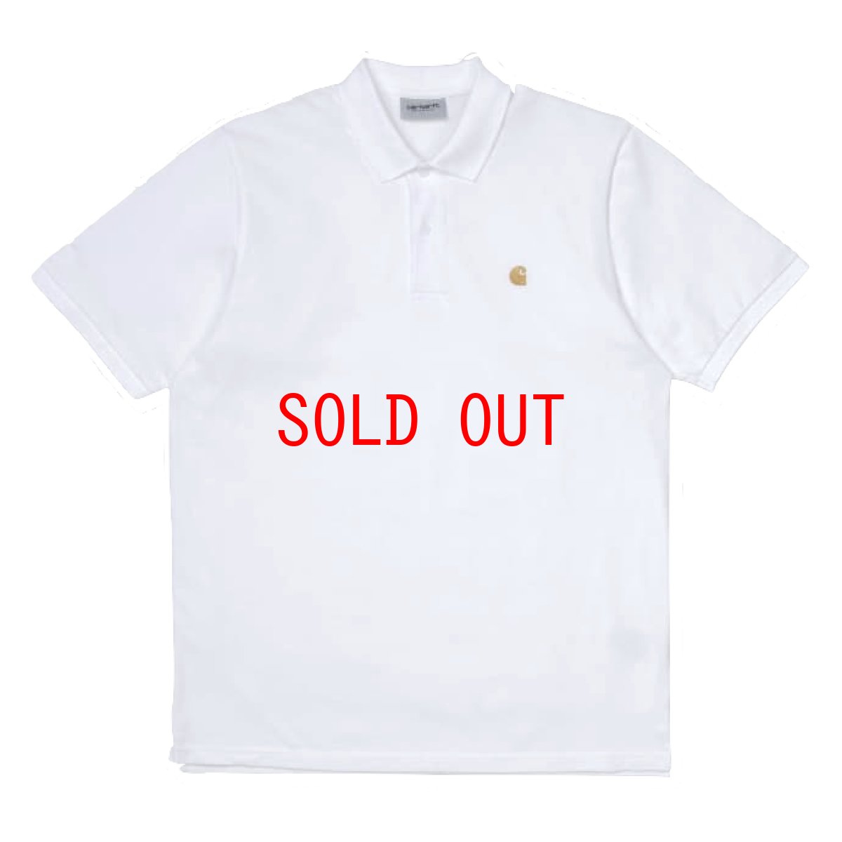 画像2: Chase Pique S/S Polo Shirt White Solid 半袖 ロゴ ポロ シャツ  (2)