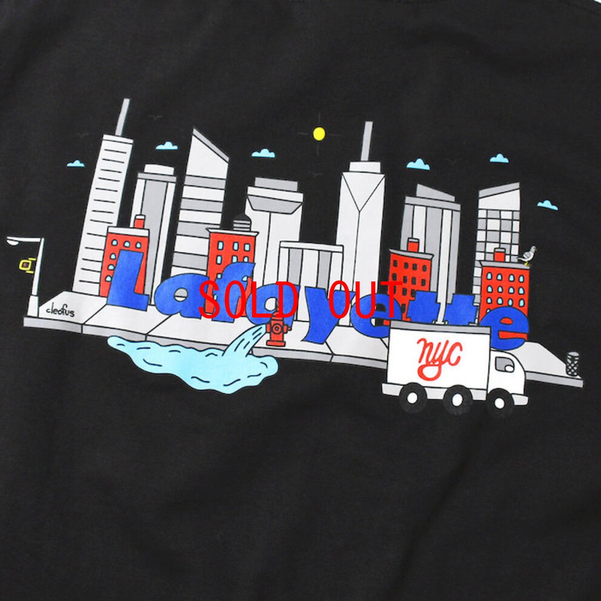 画像6: × Cleofus City Logo L/S Tee Black ブラック 長袖 ロンT Tシャツ  (6)