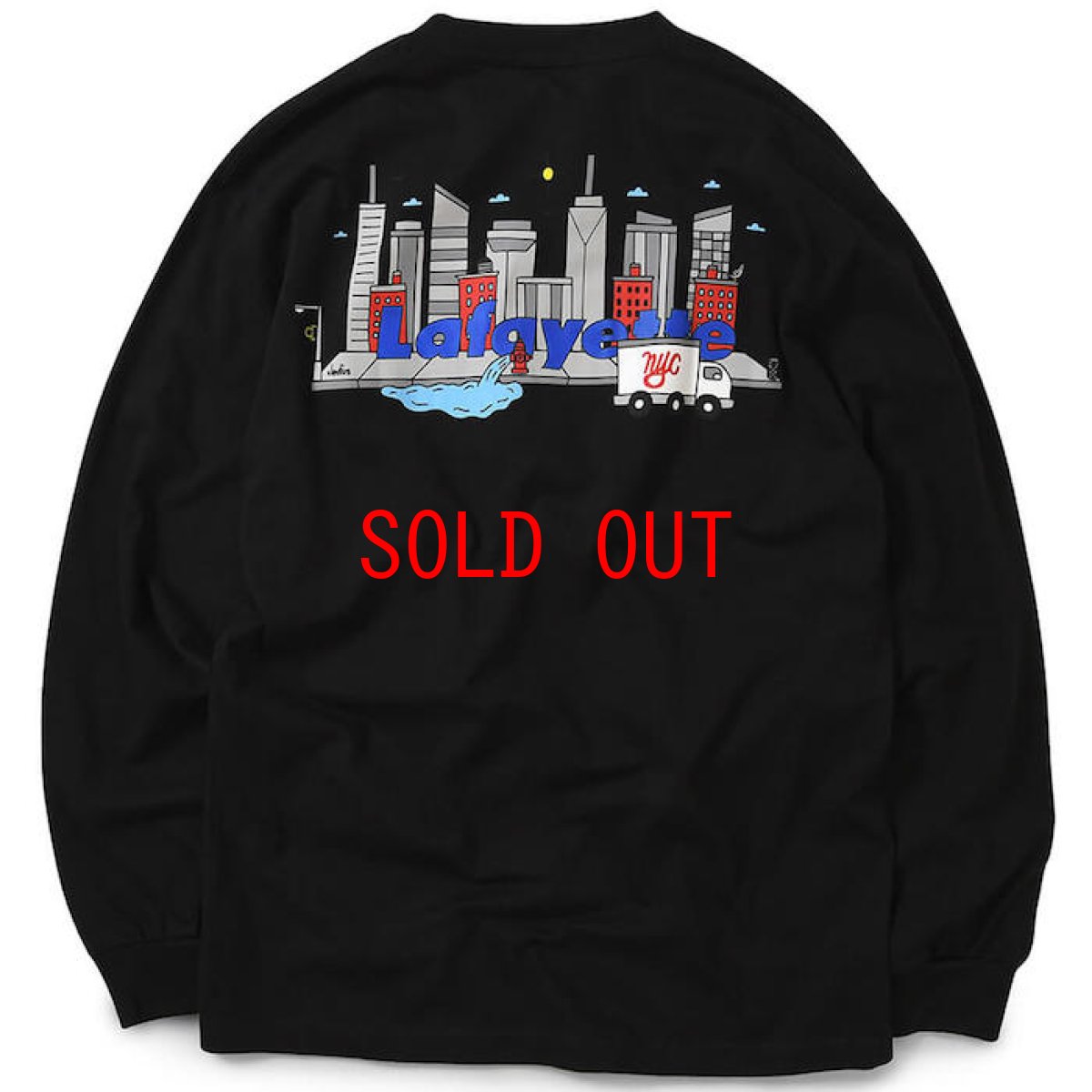 画像2: × Cleofus City Logo L/S Tee Black ブラック 長袖 ロンT Tシャツ  (2)