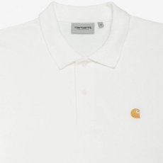 画像3: Chase Pique S/S Polo Shirt White Solid 半袖 ロゴ ポロ シャツ  (3)