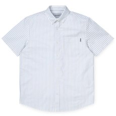 画像2: Simon S/S Shirt Stripe 半袖 ストライプ シャツ  (2)