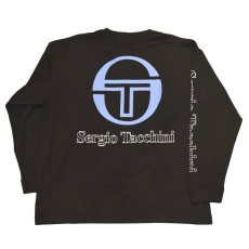 画像1: Sergio Tacchini (セルジオタッキーニ) Logo L/S Tee ロンT Black 長袖 Tシャツ  (1)