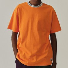 画像1: Logo jaguard Rib S/S Tee Trim Orange トリム ビッグシルエット ロゴ 半袖 Tシャツ (1)