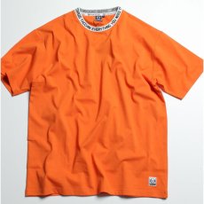 画像2: Logo jaguard Rib S/S Tee Trim Orange トリム ビッグシルエット ロゴ 半袖 Tシャツ (2)