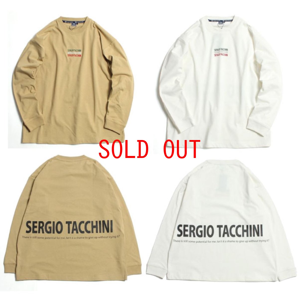 画像1: Italiano L/S embroidery Logo Tee ロンT 長袖 Tシャツ  (1)