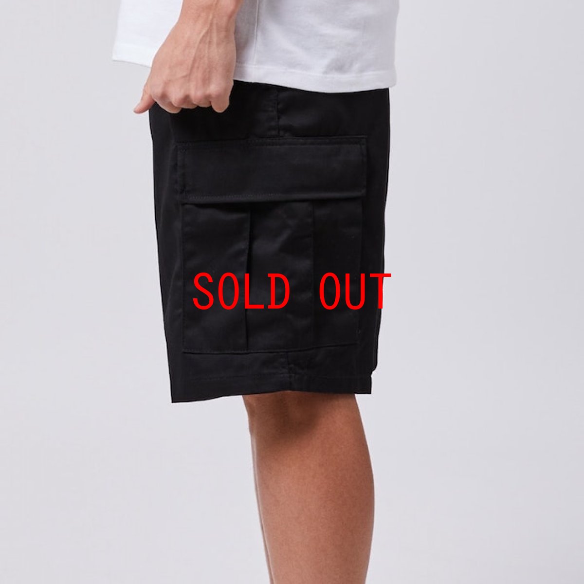 画像8: Military Cargo Shorts ミリタリー カーゴ ショーツ Black (8)