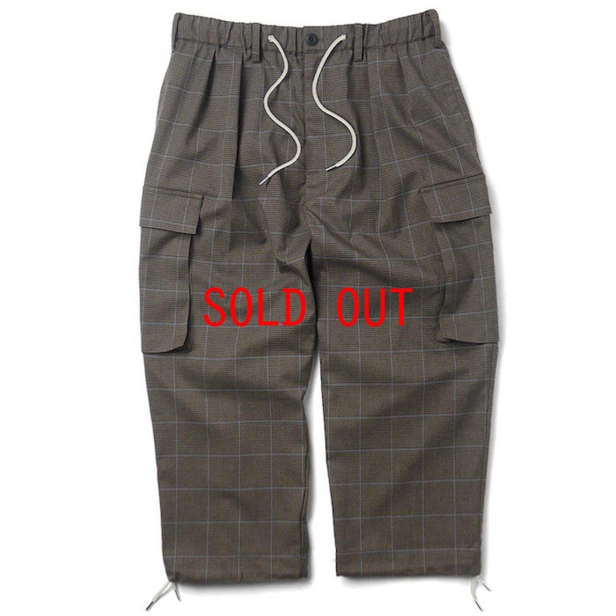 画像1: Plaid Comfy Cargo Pants カーゴ パンツ Check チェック (1)