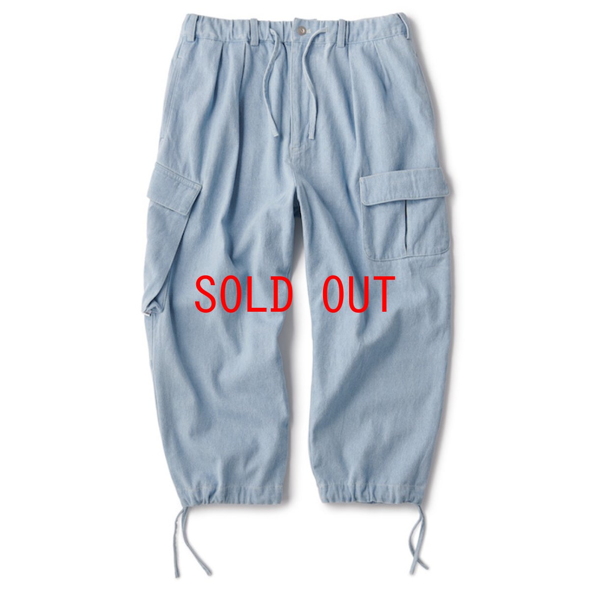 画像2: Indigo Farmer Pants Denim Cargo デニム カーゴ パンツ (2)