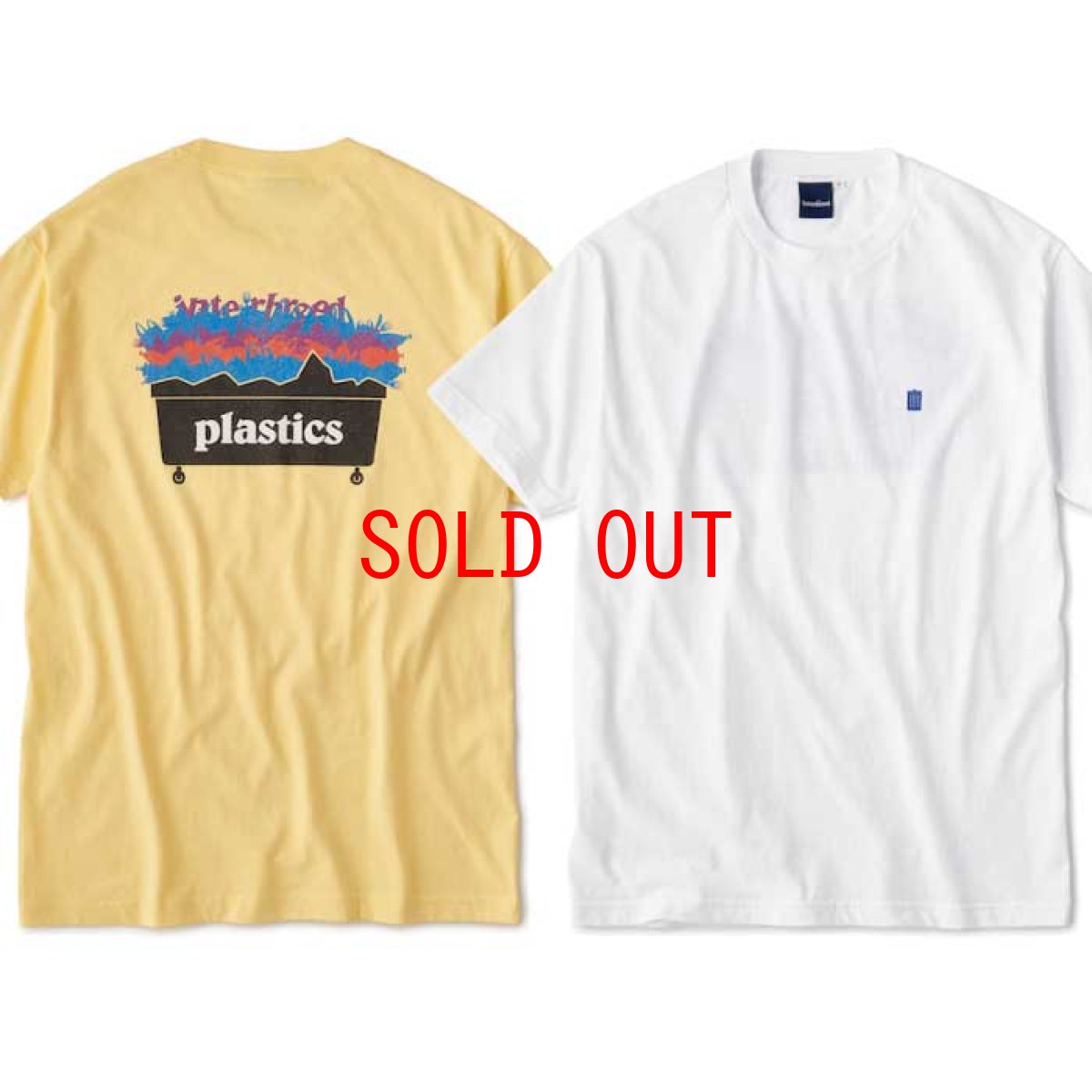 画像1: Plastic S/S Tee プラスティック Tシャツ White Pale Yellow (1)