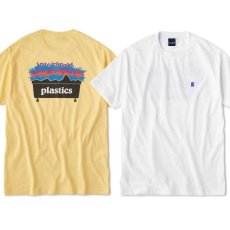 画像1: Plastic S/S Tee プラスティック Tシャツ White Pale Yellow (1)