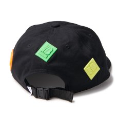 画像1: Neon Patches Cap フラットバイザー フロント ラバー ロゴ パッチ キャップ 帽子 (1)