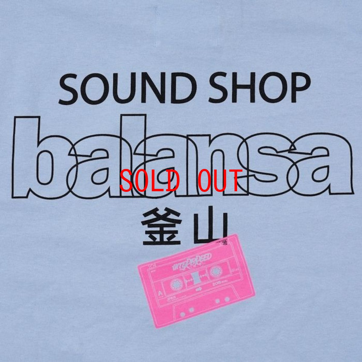 画像5: × Sound Shop balansa L/S Compact Cassette Tee Tシャツ Sax Blue Black 長袖 Tシャツ (5)