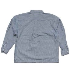 画像3: Patterned Stand Collar Shirts Hickory Stripe ヒッコリー ストライプ スタンド カラー　シャツ ジャケット (3)