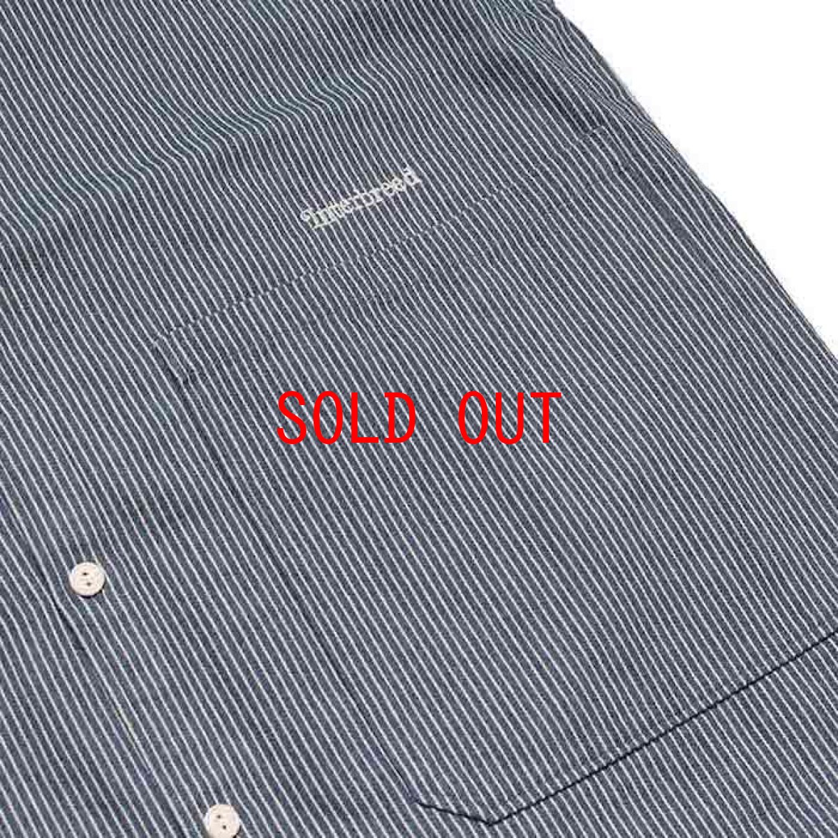画像4: Patterned Stand Collar Shirts Hickory Stripe ヒッコリー ストライプ スタンド カラー シャツ ジャケット (4)