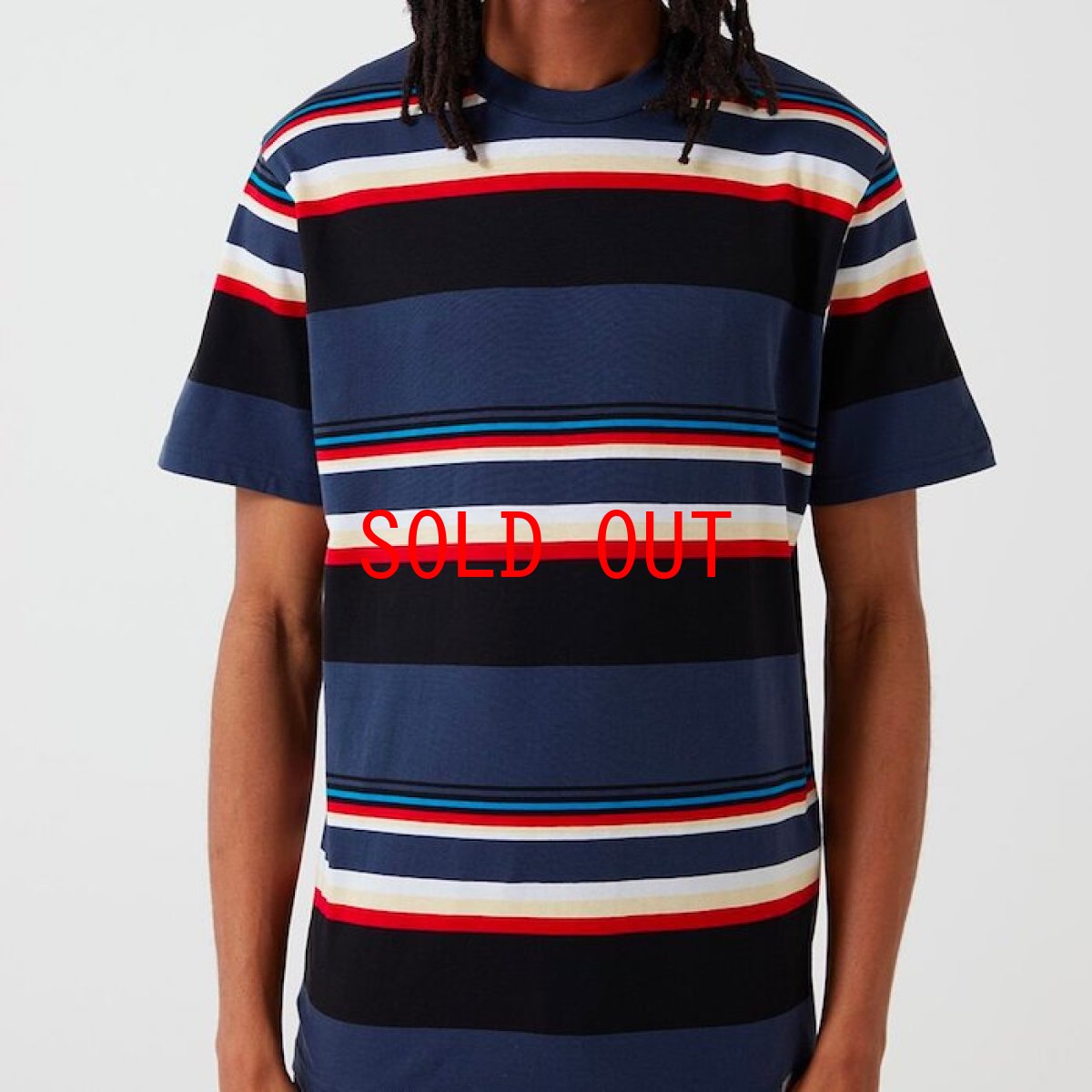 画像1: Sunder S/S Tee Stripe Blue 半袖 ボーダー Tシャツ  (1)