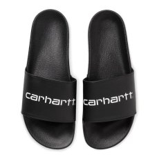 画像3: Carhartt WIP (カーハート ワークインプログレス) Logo Slipper Black White (3)