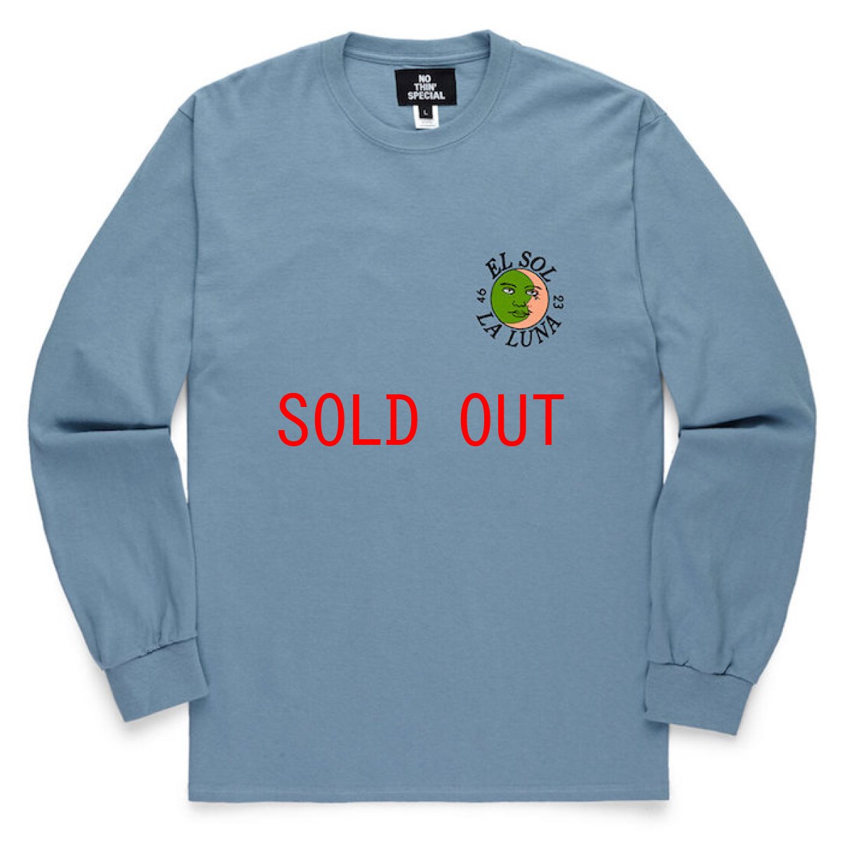 画像2: Laurence L/S Long Sleeve Tee Light Blue 長袖 Tシャツ  (2)