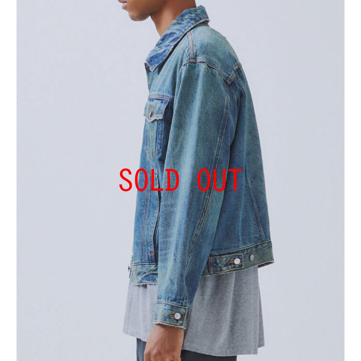 画像3: FOG Fear Of God ( エフオージー フィア オブ ゴッド ) Essentials Logo Boxy Denim Jacket エッセンシャルズ  (3)