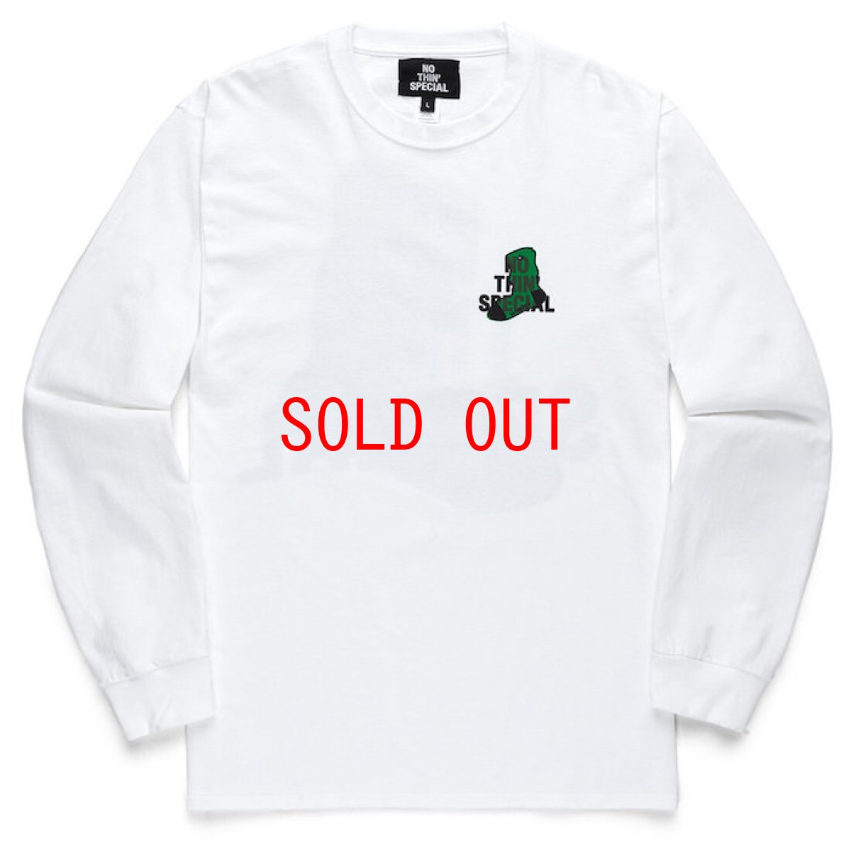 画像2: Nothin' Special(ナッシン スペシャル) × Whimsy Socks L/S Tee White Tシャツ (2)