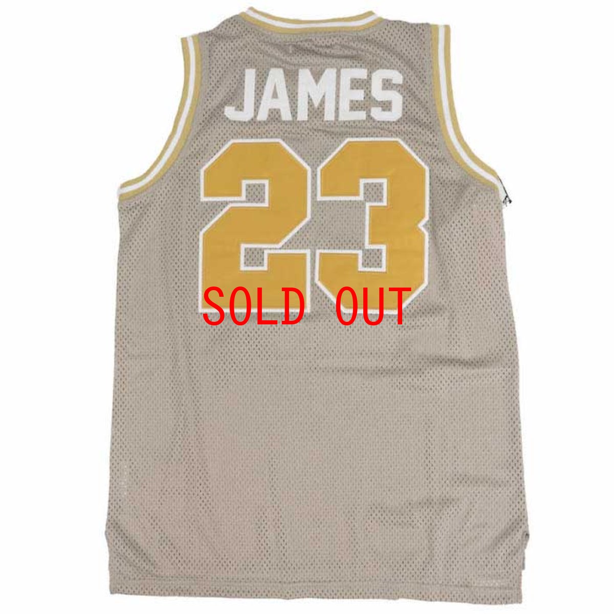 画像2: LeBron James 23 St. Mary Fighting Irish Basketball Game Jersey Gold Beige レブロン ジェームズ High School バスケットボール ジャージ ゲーム シャツ 復刻 (2)