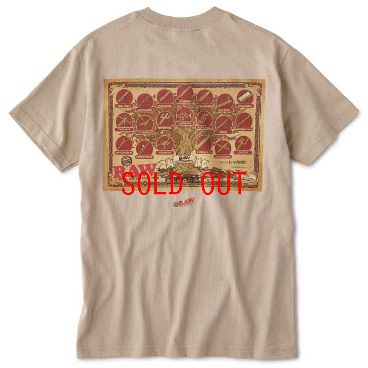 画像2: × RAW S/S Tree of RAW Pocket Tee Sand Beige 半袖 Tシャツ (2)
