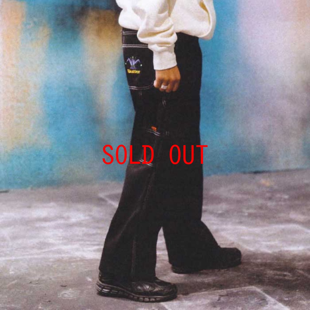 画像10: Royal Denim Pants Loose Fit Black Indigo Wash デニム パンツ ルーズフィット  (10)