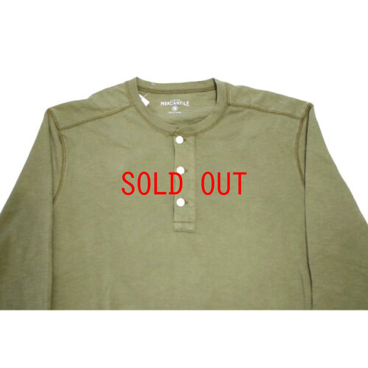 画像3: Henly Neck L/S Tee Olive Green ヘンリー ネック オリーブ グリーン 長袖 Tシャツ リカーストア (3)